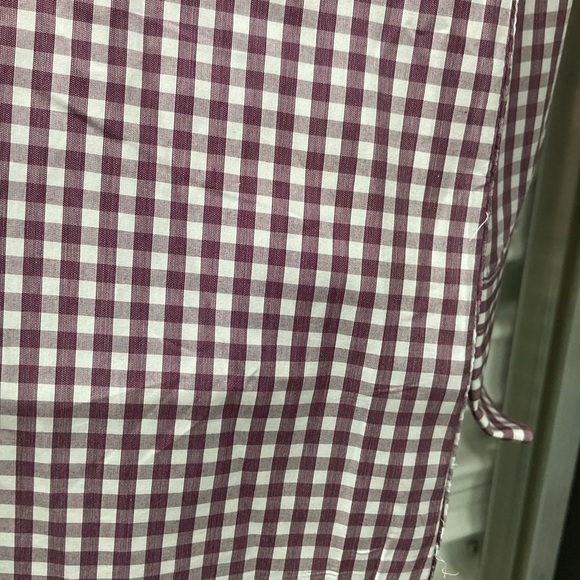 Men's Checkered Shirt - Maroon and White - Picture 3 of 3